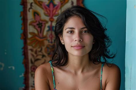 Una Mujer En Bikini Posando Para Una Foto Foto Premium