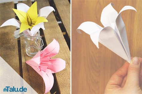 Origami Lily Step By Step Folding Instructions Easy Origami Tutorial