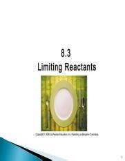 Understanding Limiting Reactants In Chemical Reactions Course Hero