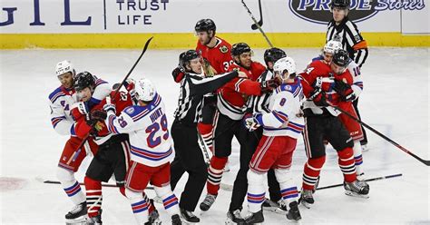 Khaira Stretchered Off As Blackhawks Lose To Red Hot Rangers