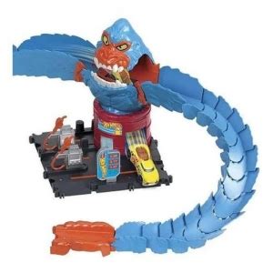 Pista Hot Wheels City Nemesis Ataque Do Gorila Hdr Mattel Cor Azul Turquesa Pirlimpimpim