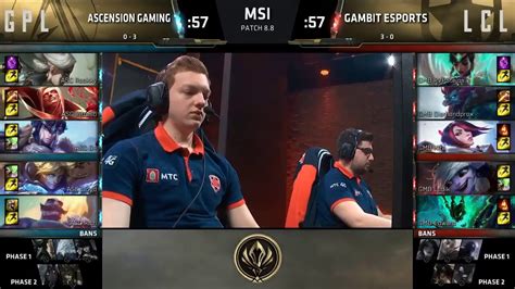 MSI 2018 ASC Vs GMB Highlights Ascension Gaming Vs Gambit Esports