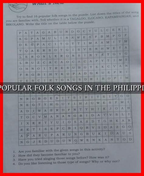 16 POPULAR FOLK SONGS IN THE PHILIPPINES - Wadaef