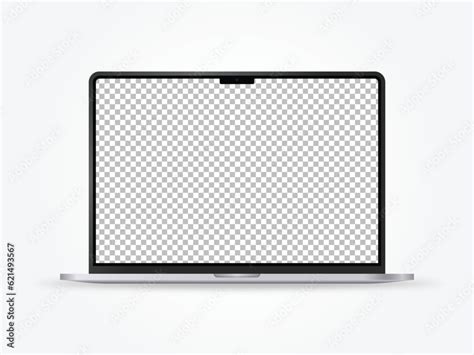 Realistic Laptop Mockup With Transparent Screen Background Laptop