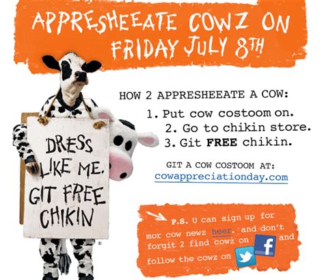 Chick-Fil-A: 2011 Cow Appreciation Day