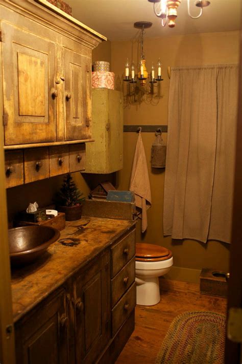 Pin By Ashley Kasal ♥ On Primitive Bathroom Primitive Bathrooms Primitive Decorating Country