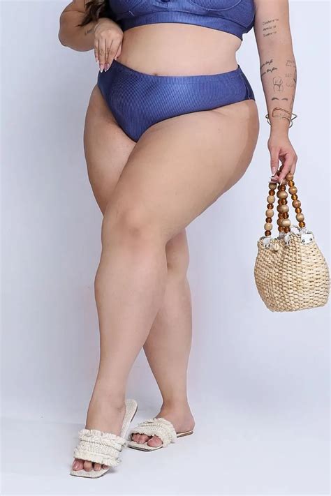 Biquíni Calcinha Cós Alto Hot Pants Parte de Baixo Modaliss