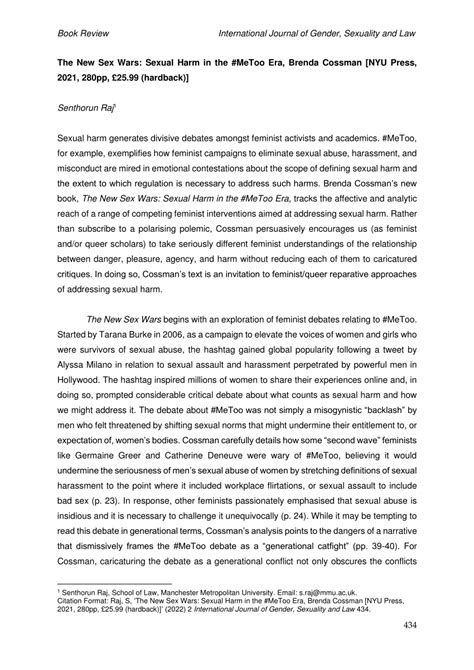 PDF The New Sex Wars Sexual Harm In The MeToo Era Brenda Cossman NYU Press Pp