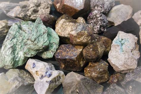 Collection Of Metallic Minerals Stock Photos Royalty Free Collection