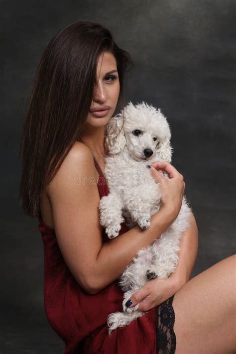 Attractive Muscular Brunette Caucasian Girl Posing In Studio On Isolated Background Style