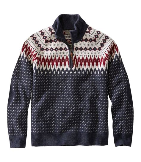 Mens Signature Wool Blend Sweater Quarter Zip Sweaters At Llbean