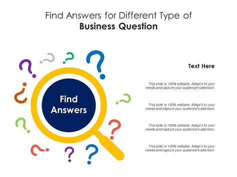 Find Answer For Different Type Of Business Question Infographic