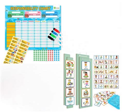 D FantiX Magnetic Responsibility Chart And 58 Pieces Alphabet And