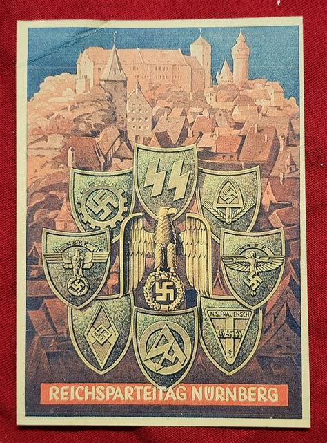 Nazi Germany Third Reich Reichsparteitag Nurnberg Postcard Ww