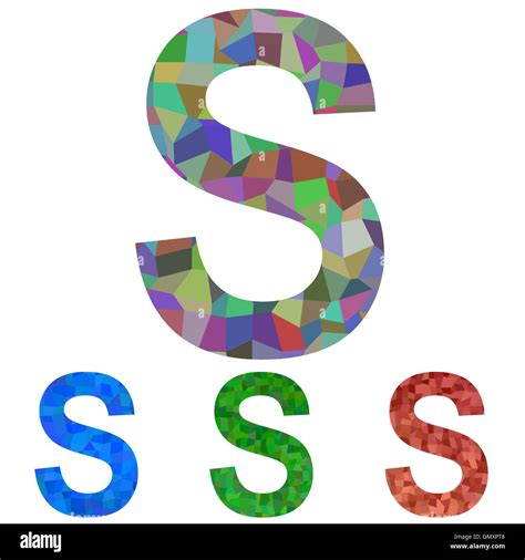 Mosaic Font Design Letter S Stock Vector Image Art Alamy