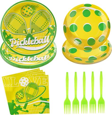 Amazon Pcs Pickleball Party Supplies Pickleball Party Plates