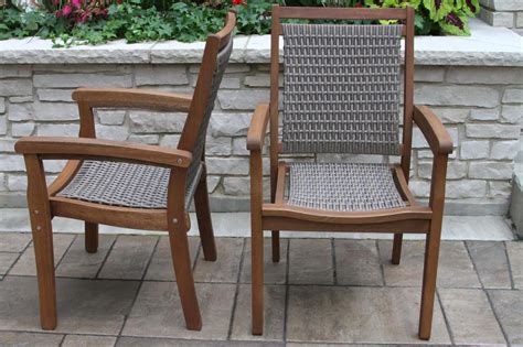 Driftwood Grey Wicker And Eucalyptus Stacking Armchair