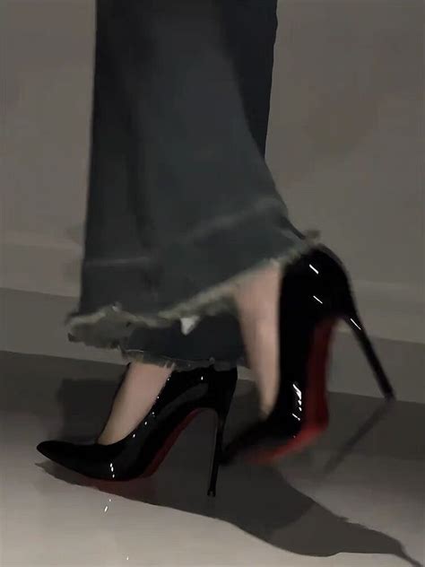 Zingj Zingj Heels With Black Side Air With Rhinestone Temperament Socialite Nude Pointed 2023