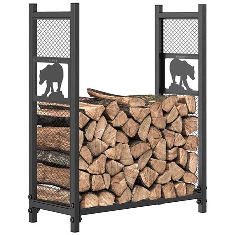 Buy Mr Ironstne Ft Firewood Rack Outdoor Wood Rack For Firewood