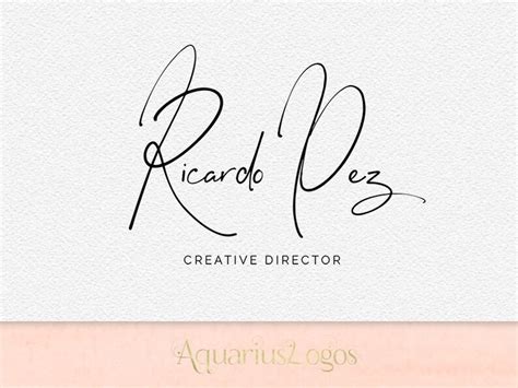 Signature Logo Signature Watermark Logo Design Handwritten - Etsy