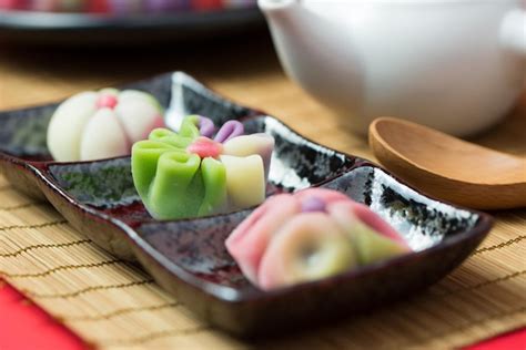 Confitería tradicional japonesa wagashi Foto Premium