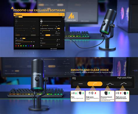 Maono Dm Rgb Programmable Usb Condenser Microphone Thunder Match