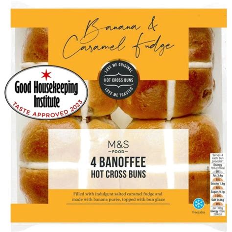 M S 4 Banoffee Hot Cross Buns 260g Compare Prices Where To Buy Trolley Co Uk