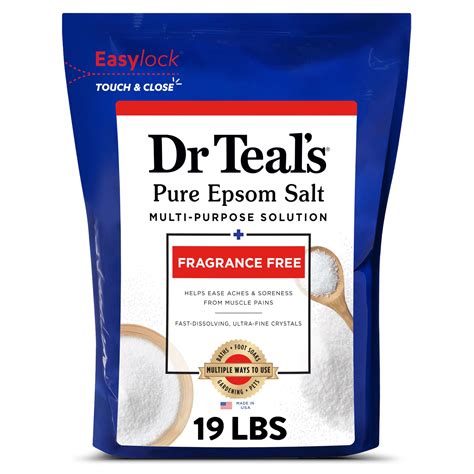 Amazon.com : Dr Teal's Unscented Epsom Salt, 19 lbs : Beauty & Personal