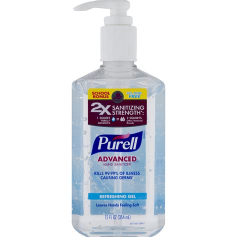 Ready Stocks 354 Ml Purell Advanced Hand Sanitizer 12 Oz Pump Bottle Refreshing Gel Clean