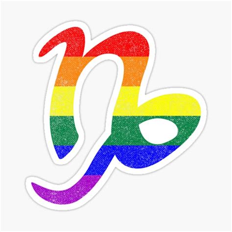 Lgbt Gay Pride Flag Capricorn Zodiac Sign Sticker For Sale By Karonmaurer Redbubble