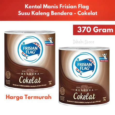 Jual Frisian Flag Kental Manis Cokelat 370 Gram Susu Kaleng Bendera