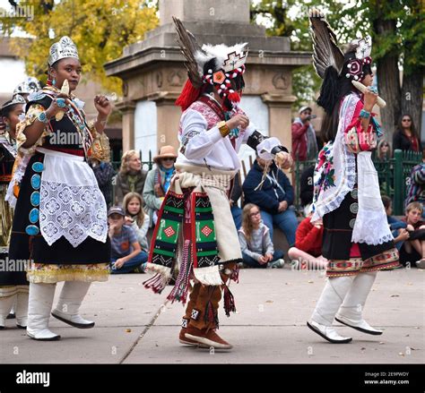 Members Of A Traditional Native American Dance Group From Zuni Pueblo