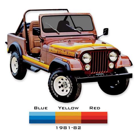 Phoenix Graphix Renegade Vinyl Hood Graphics Kit For 81 82 Jeep Cj7