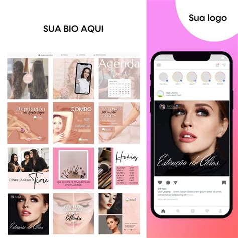 Template para Áreas da Beleza Canva Elo7 Produtos Especiais