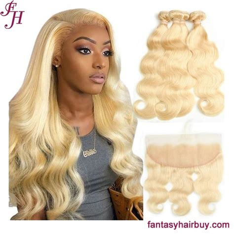 Blonde Bundles With Frontal Bundle With Frontal Human Hair
