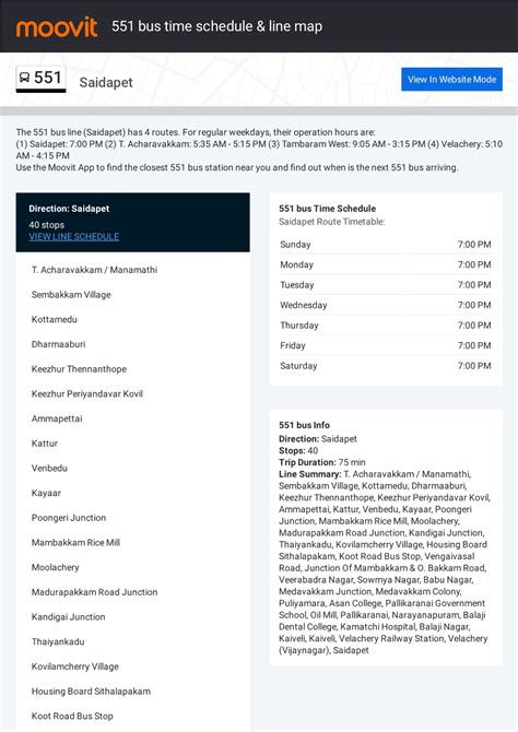 551 Bus Time Schedule & Line Route - DocsLib