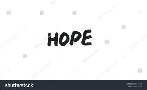 Hope Handwritten Message On White Background Stock Illustration