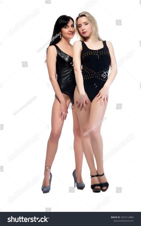 Two Women Blonde Brunette Sexy Dress Stock Photo 1022114884 Shutterstock