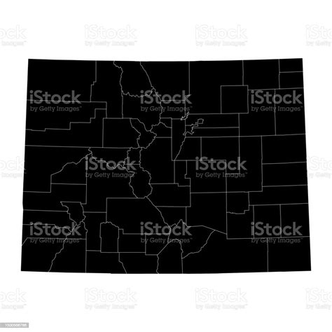 Colorado State Map With Counties Vector Illustration Stock Illustration ...