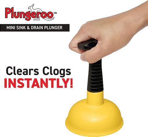 plungeroo mini sink drain power pressure plunger kitchen plumbing