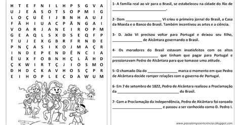 Caça Palavras Da Independencia Do Brasil