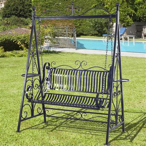 5 Foot Black Wrought Iron Porch Swings With Stand Buy Black Wrought Iron Porch Swings5 Foot