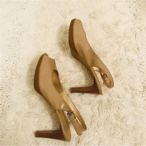 Jaclyn Smith Shoes Jaclyn Smith Nude Heels Poshmark