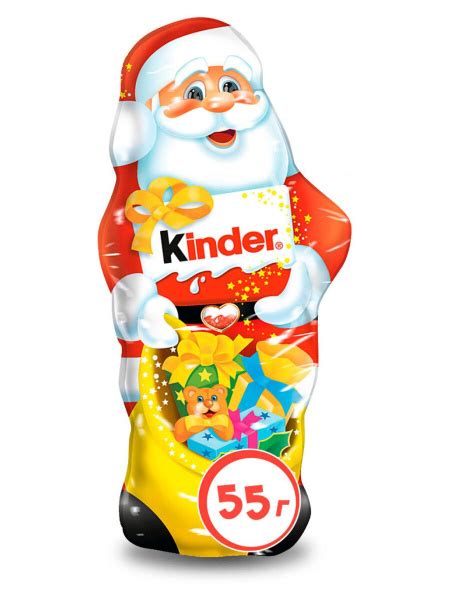 Подарочная фигура молочный шоколад Kinder Дед Мороз, Польша, 55 г ...