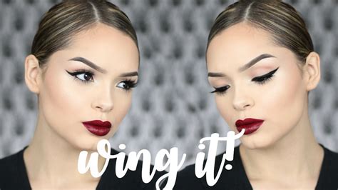Drugstore Winged Liner And Red Lipstick Tutorial A1delatorre Youtube