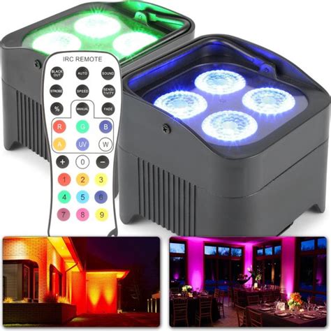 Uplighter Led Beamz Bbp Set Van Uplights Met X W Led S Per