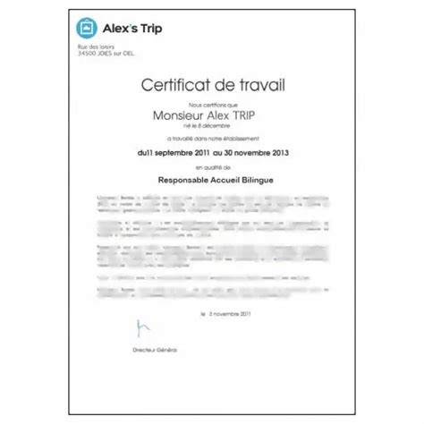 Traduction Asserment E Certificat De Travail Traduction Certifi E