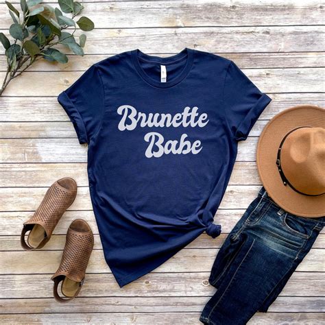 Brunette Babe Shirt Retro Blonde Tee Vintage Ginger Top Best Friend