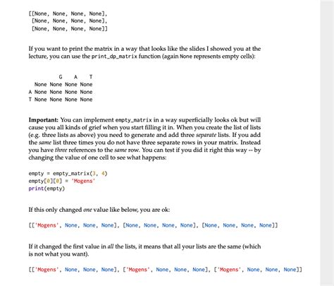 solved   matrix  start   making  list  lists cheggcom
