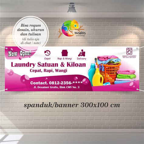 Spanduk Banner Laundry Satuan Kiloan Custom Desain Lazada Indonesia